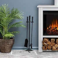 Mind Reader 3 Piece Iron Steel Fireplace Tool Set