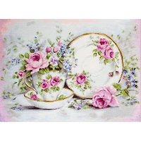 Luca-S Trio & Blooms Counted Cross Stitch Kit