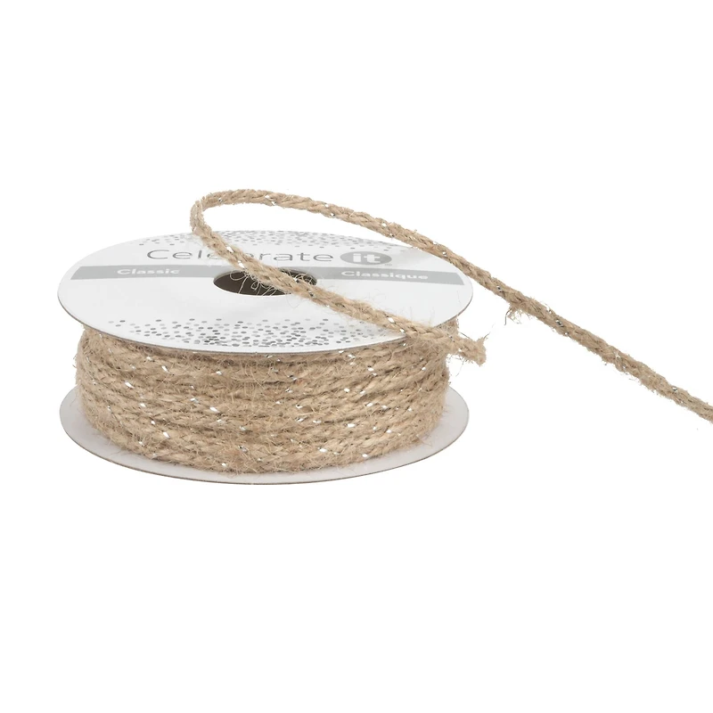 12 Pack: 0.15" x 10yd. Metallic Jute Trim Ribbon by Celebrate It®