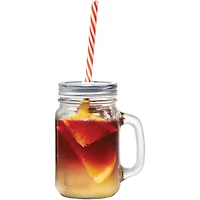 Gourmet by Starfrit 16oz. Mason Jar Mugs with Straws, 2ct.
