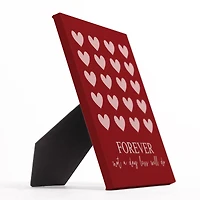 Forever, Not a Day Less with Hearts Tabletop Canvas Art