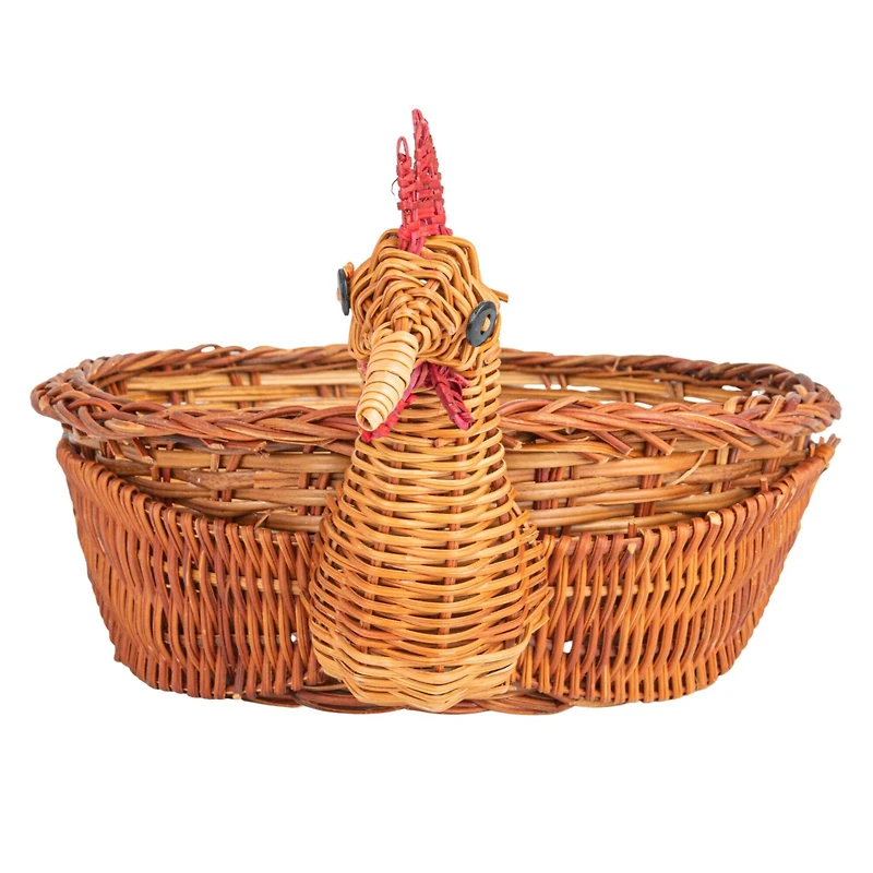 Hello Honey® 13.25" Charming Fern Chicken-Shaped Basket