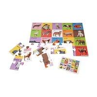 First 100 Animals Mix & Match Puzzle Tin: 24 Pcs