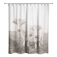 Whitewashed Cow Photograph 71" x 74" Shower Curtain