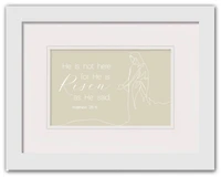 Risen Bible Jesus 5 16" x 20" White Framed Print Under Plexiglass