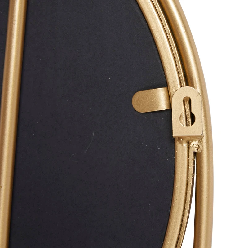 43" Gold Contemporary Metal Wall Mirror