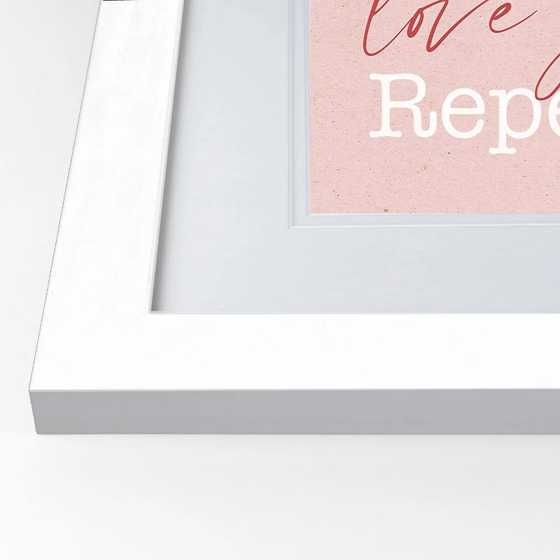 11" x 14" Eat Sleep Love White Framed Print Wall Art