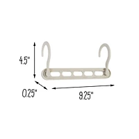 Honey Can Do 9" White Cascading Collapsible Plastic Hangers, 20ct.