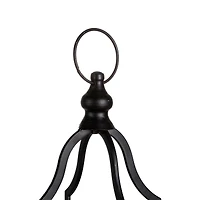 Modern Farmhouse Black Metal Candle Lantern Set, 22" & 16.5"