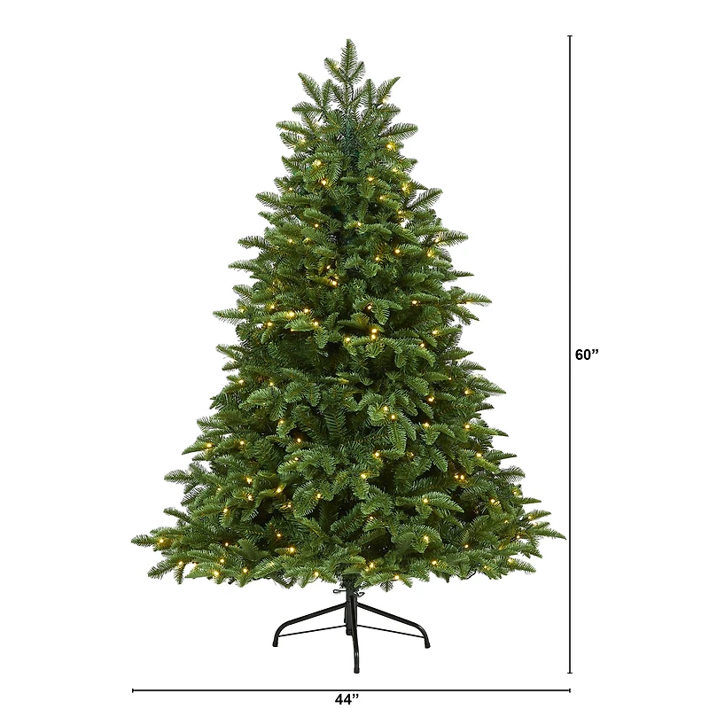 5ft. Pre-Lit Wyoming Fir Artificial Christmas Tree with Clear LED Lights