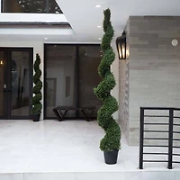 8ft. Potted Artificial Rosemary Spiral Topiary Tree
