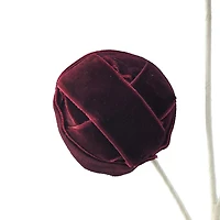 11" Burgundy Velvet Twine Ball Trio Pick by Ashland®