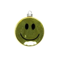 3.5" Yellow Winking Smiley Face Glass Ornament by Ashland®