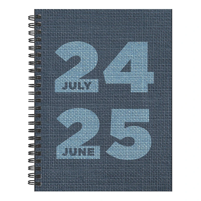 TF Publishing 2024-2025 Medium Denim Spiral Weekly Monthly Planner