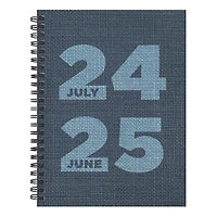 TF Publishing 2024-2025 Medium Denim Spiral Weekly Monthly Planner