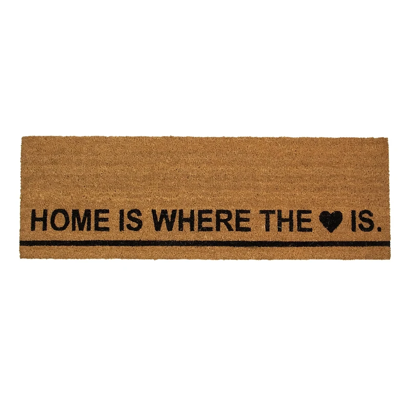 Natural Coir Home Is Where the Heart Is Doormat