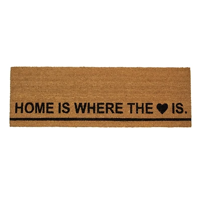 Natural Coir Home Is Where the Heart Is Doormat
