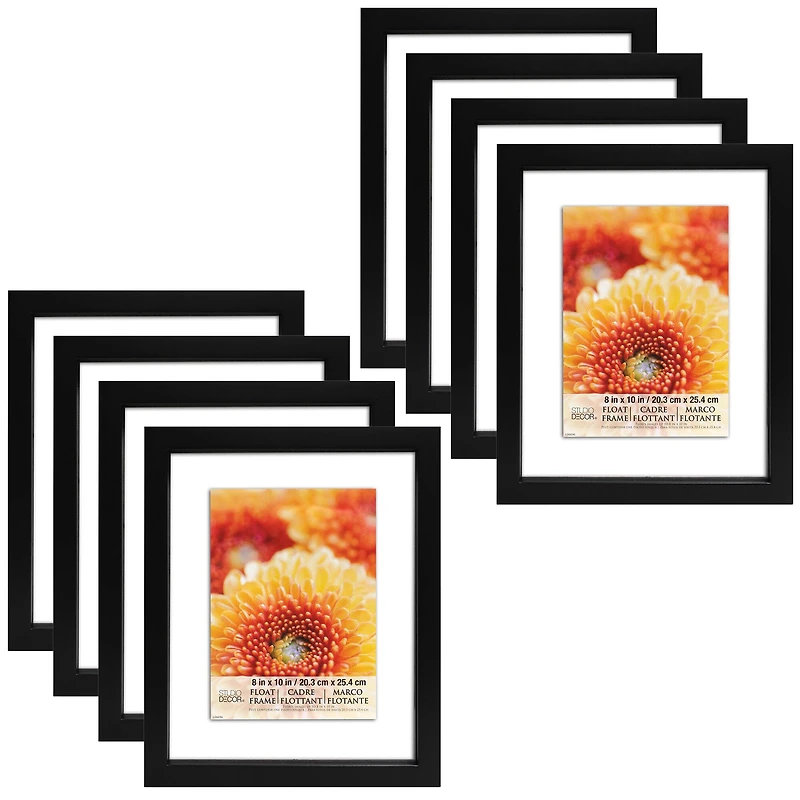 8 Pack: Black 8" x 10" Float Frame by Studio Décor®