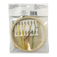 6" Pasta Sampler Stamped Design Embroidery Kit with Hoop by Loops & Threads®