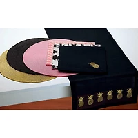 DII® Black Round Placemats, 6ct.