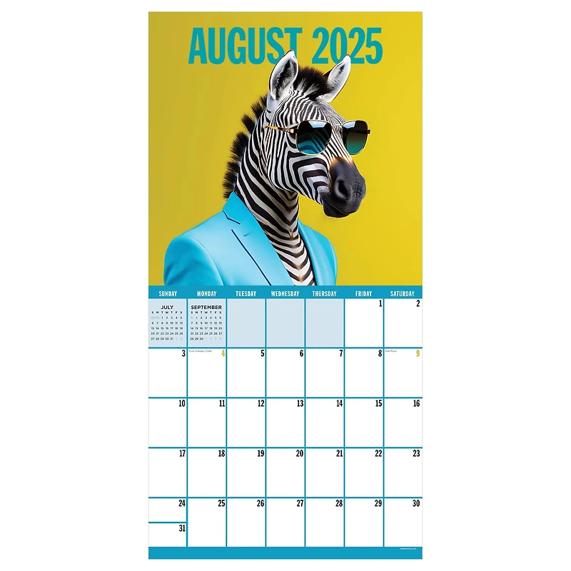 TF Publishing 2025 Pawsmopolitan Wall Calendar