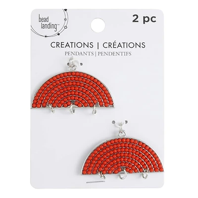 Beaded Half Round Pendants by Bead Landing Creations™ Creations, 44.8mm