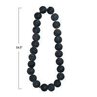 Hello Honey® 16.5" Distressed Black Cement Bead Garland