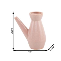 Flora Bunda 7" Ceramic Watering Can With Speckled Finish