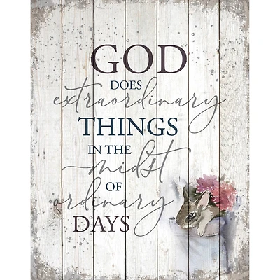 God Does Extraordinary Things Wood Plaque