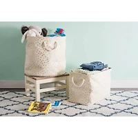 DII® Medium Round Gold Dots Polyester Bin
