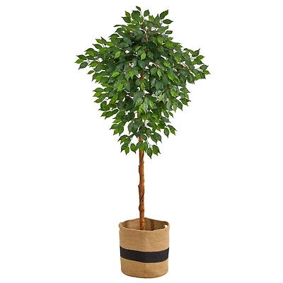 6ft. Artificial Ficus Tree with Basket