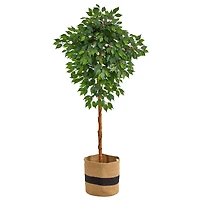 6ft. Artificial Ficus Tree with Basket