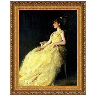 Design Toscano 28" A Lady in Yellow 1888 Canvas Replica Painting\