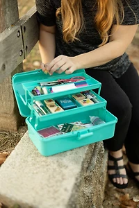 Everything Mary Aqua 3-Layer Storage Box