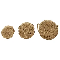 Natural Seagrass Basket Planter Set