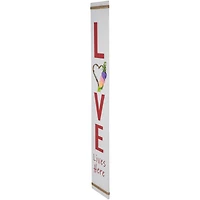 39.25" Valentine's Day Love Lives Here Wooden Porch Board Sign