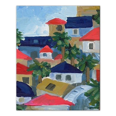 Tropical Town 16" x 20" Canvas Wall Art