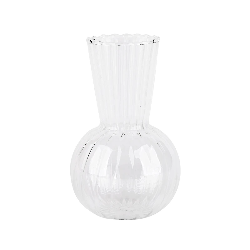 4" Clear Fluted Blown Glass Bud Vase by Ashland®
