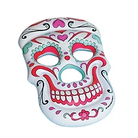 Swimline 5ft. Inflatable White & Pink Sugar Skull Swimming Pool Float