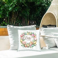 Stupell Industries Easter Wishes Wreath Outdoor Printed Pillow