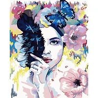 Crafting Spark Girl Flowers Painting by Numbers Kit