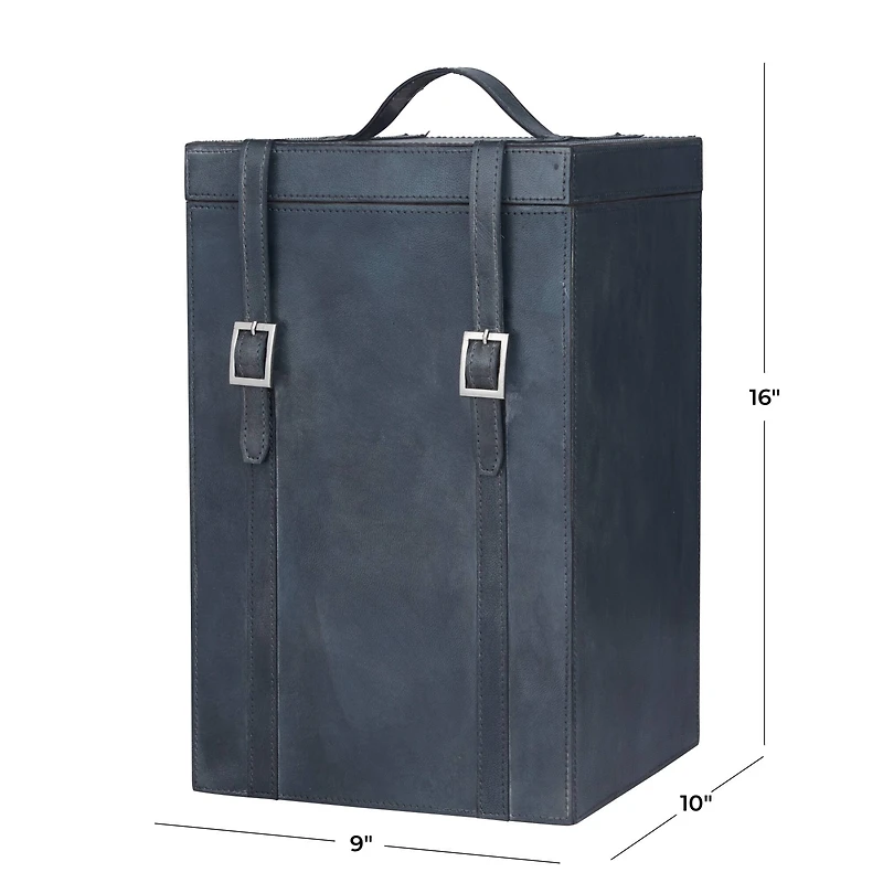 Blue Modern Wine Holder, 9" x 10" x 16"