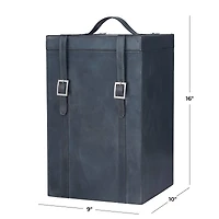 Blue Modern Wine Holder, 9" x 10" x 16"