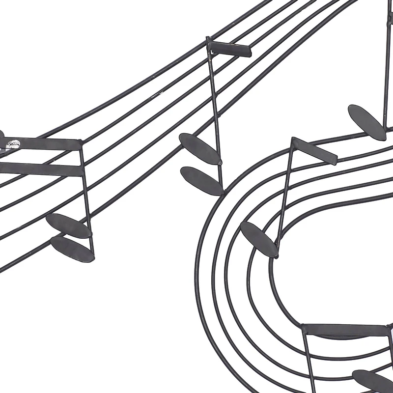 Black Metal Traditional Wall Decor, 33" x 19"