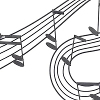 Black Metal Traditional Wall Decor, 33" x 19"