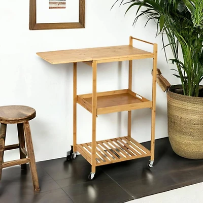 Honey Can Do Bamboo Rolling Cart