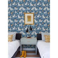 NuWallpaper PrintFresh Cerulean Good Dog Peel & Stick Wallpaper