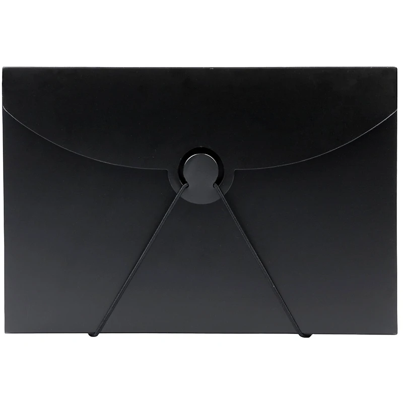 JAM Paper Black 9.5" x 12" Plastic Portfolio