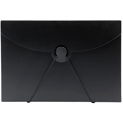 JAM Paper Black 9.5" x 12" Plastic Portfolio