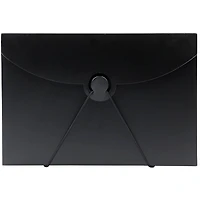 JAM Paper Black 9.5" x 12" Plastic Portfolio